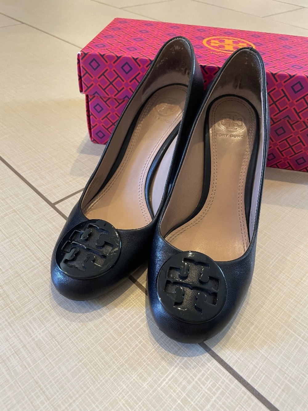 Tory Burch block heels size 6